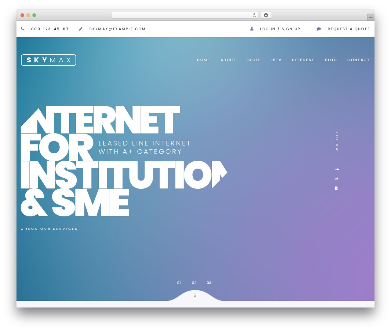 SkyMax WordPress theme - webdesign-finder.com/skymax-v2