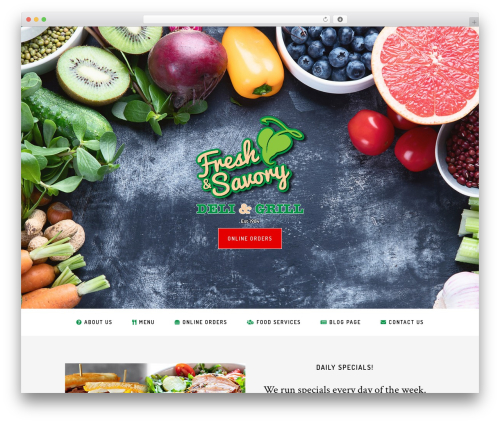 Theme WordPress Cafe Pro - freshandsavory.com