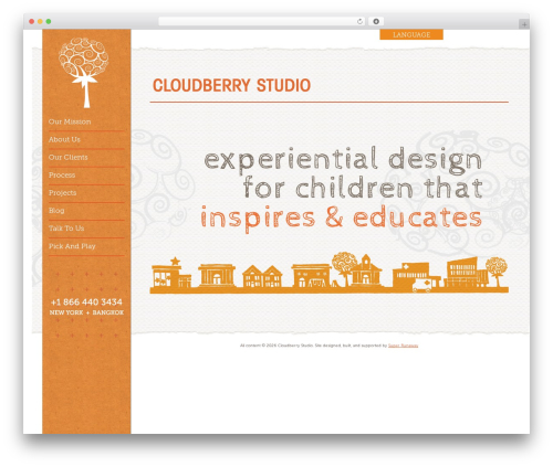 WordPress theme Cloudberry Studio - cloudberrystudio.com