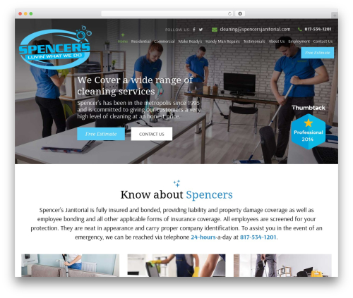 WordPress theme Default - spencersjanitorial.com