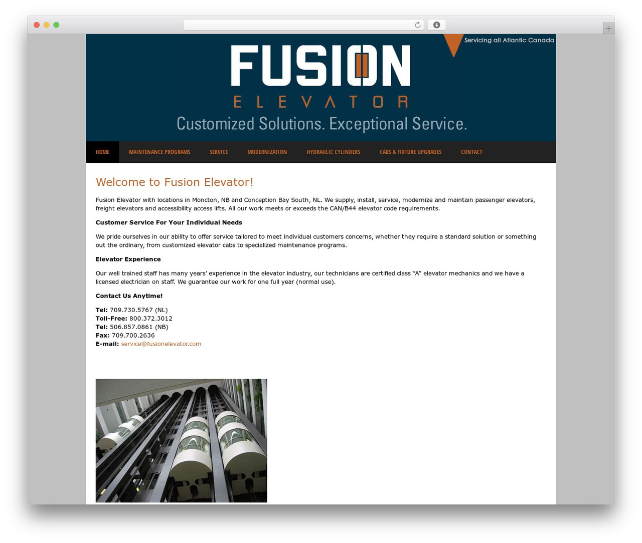 WordPress theme fusion-elevator - fusionelevator.com