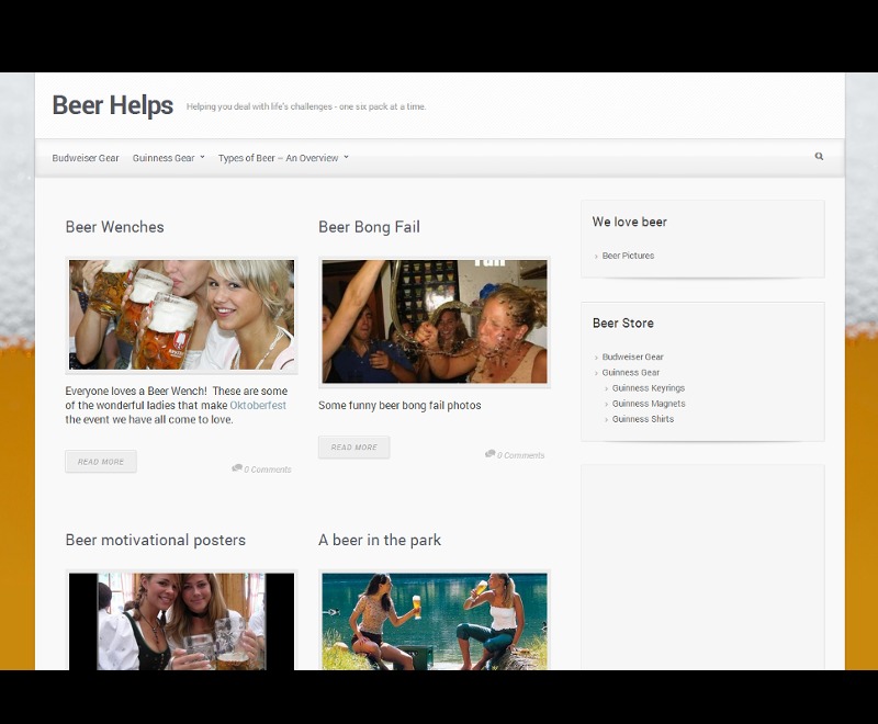 Evolve Beer theme WordPress by Terry