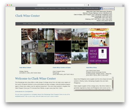 SimplicityBright WordPress store theme - clarkwinecenter.com