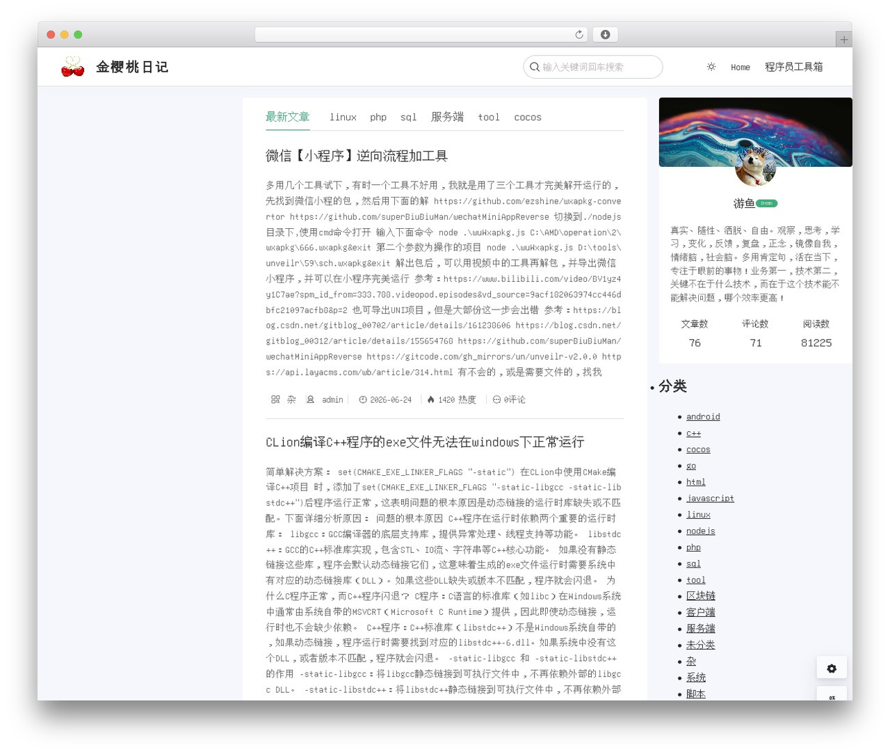 Theme WordPress Document - goldcherry.cn