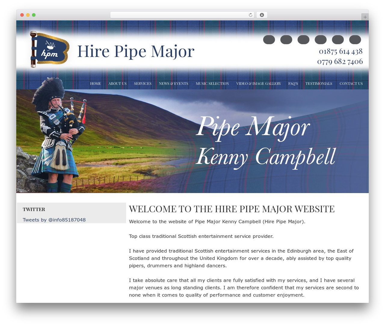 Theme WordPress Genesis - hirepipemajor.co.uk