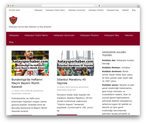 Donovan pro WordPress plugin - hataysporhaber.com