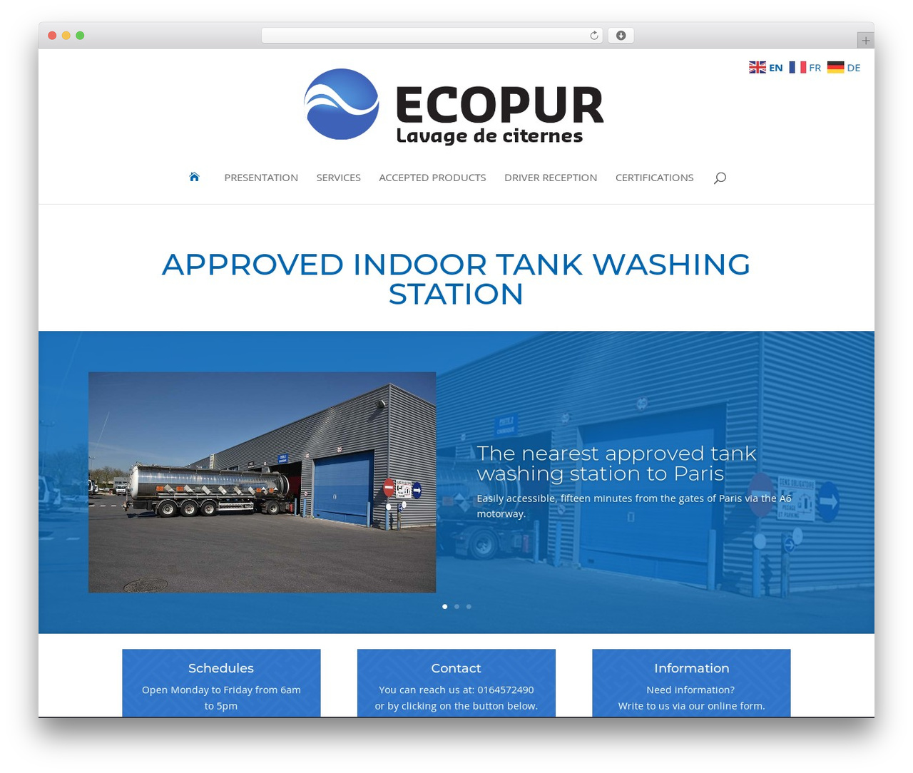 Theme WordPress Divi - lavage-citerne.com
