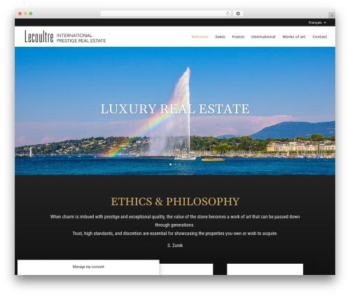 Theme WordPress Divi - lecoultre-real-estate.ch