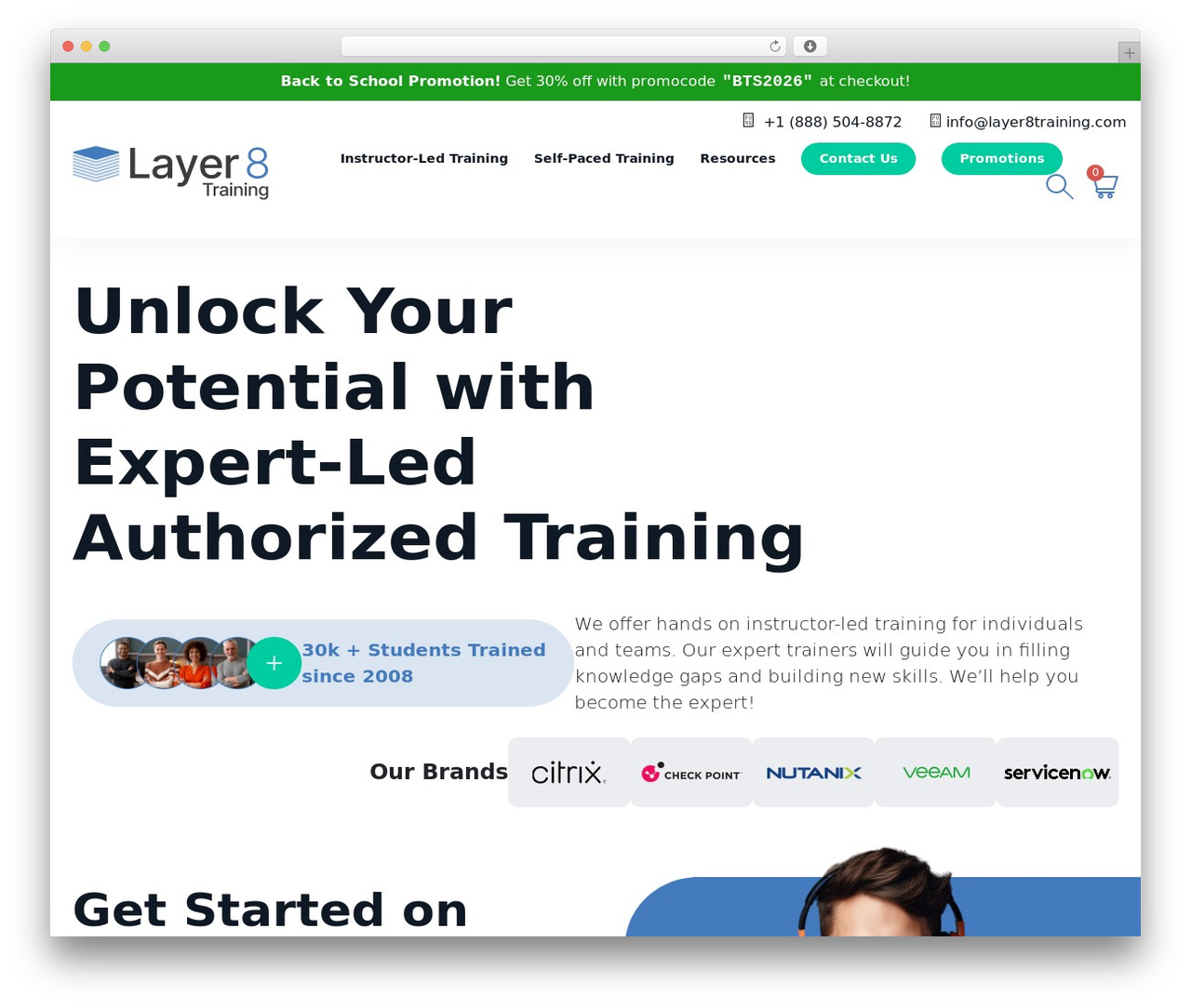 Cloudwise Learning best WordPress theme - layer8training.com