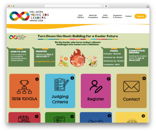Evont WordPress theme - youngsdgleaders.com