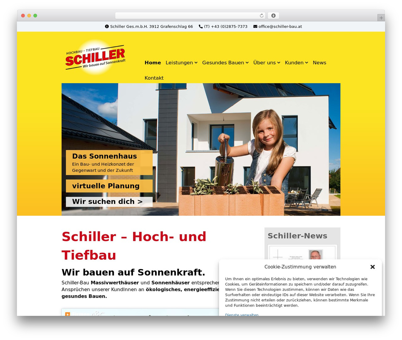 Flash WordPress theme - schiller-bau.at