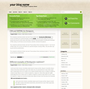 GreenThree theme WordPress by AskGraphics.com