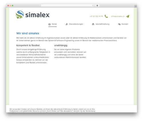 Simalex WordPress theme - simalex.ch