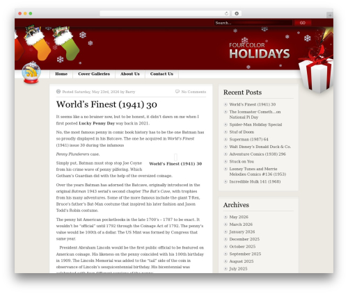 WordPress Christmas Theme WordPress theme - fourcolorholidays.com