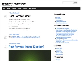 WordPress website theme Simon WP Framework by SWD