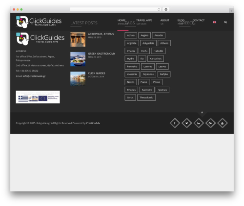 Applay WordPress travel theme - clickguides.gr