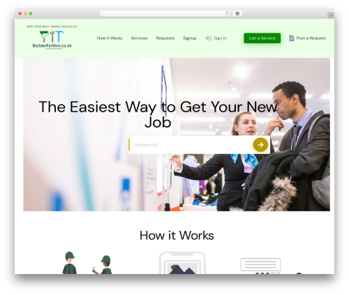 ExpertHive theme WordPress - builderforhire.co.uk