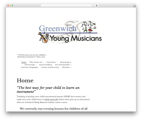 Gutenberg core WordPress plugin - greenwichyoungmusicians.com