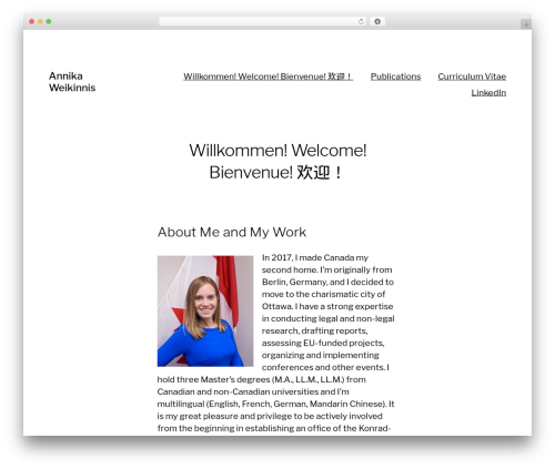 Hamilton WordPress theme - weikinnis.com