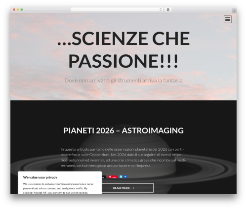 Intergalactic WordPress theme - scienzechepassione.com