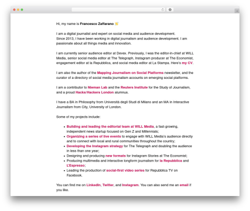 Theme WordPress Less - francescozaffarano.com