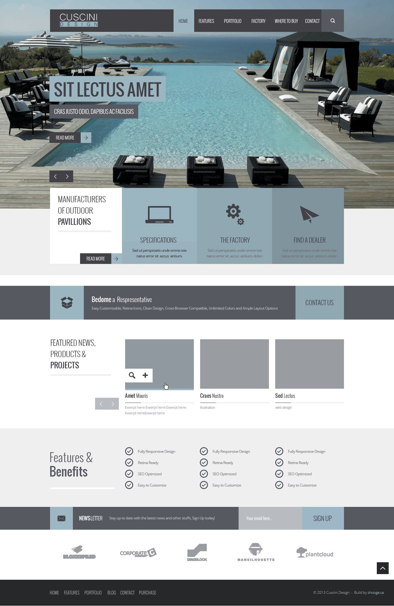 WordPress theme Cuscini by ShooGa Marketing