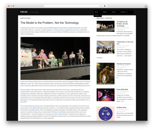 WP theme Fields - chrisspeed.net