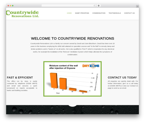BizzBee WordPress page template - countrywiderenovations.co.uk