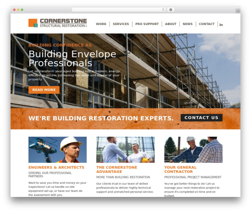 Cornerstone Structural Restoration theme WordPress - cornerstone-eng.com