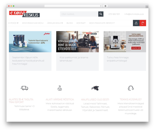 Holm makselingi moodul woocommerce main WordPress plugin - kohvikeskus.ee