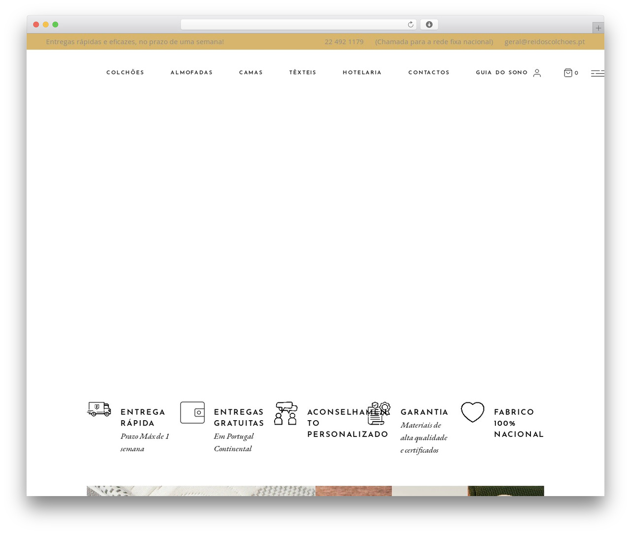 Konsept WordPress theme - reidoscolchoes.pt