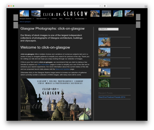 Modularity WordPress theme design - clickonglasgow.net