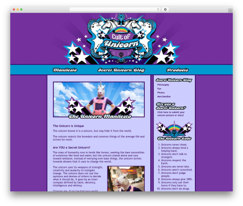Unicorn theme WordPress - cultofunicorn.com