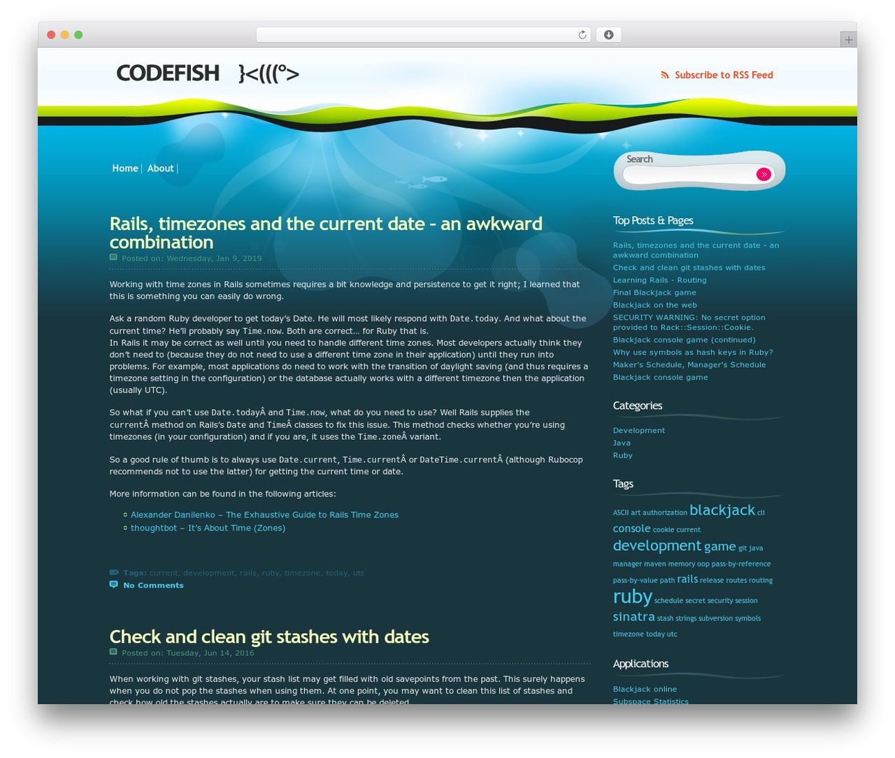 WordPress theme Codefish - codefish.org WordPress theme Codefish - codefish.org