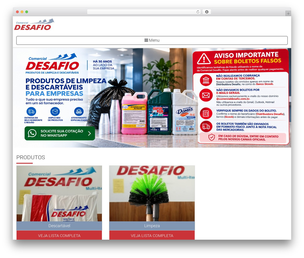 WordPress theme Tema Smart - comercialdesafio.com.br