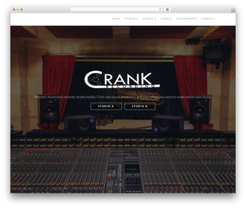 Morpheus premium WordPress theme - crankrecording.com