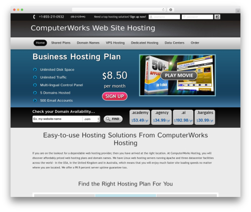 New Evolution WP theme - compwkshosting.com