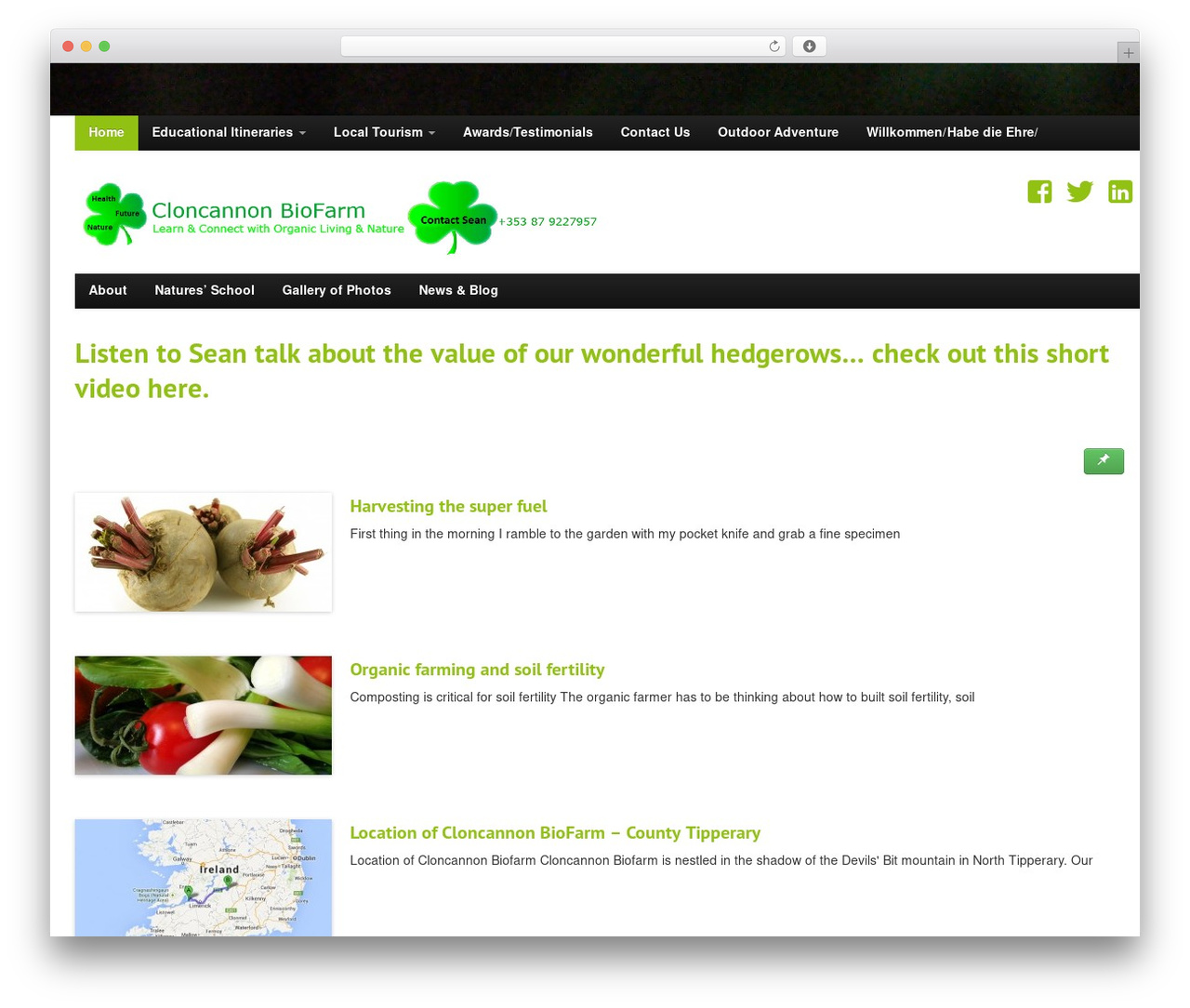 StrapVert WordPress theme - cloncannonbiofarm.com