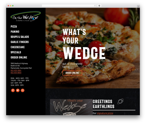 Twenty Nineteen WordPress theme - onthewedgepizza.com