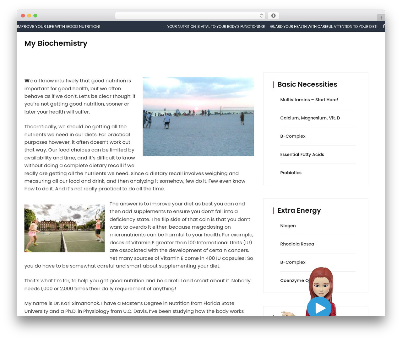 Zigcy Lite WordPress theme - mybiochemistry.com