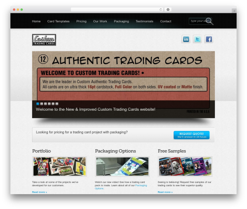 Boldy WP theme - custom-tradingcards.com