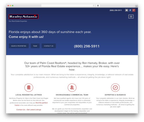 BootstrapWP top WordPress theme - realtyatlantic.net