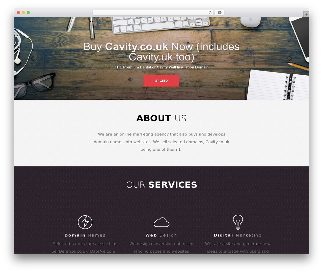 cavity WordPress theme - cavity.co.uk
