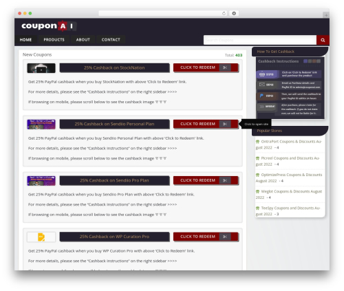 Clipper theme WordPress - couponai.com