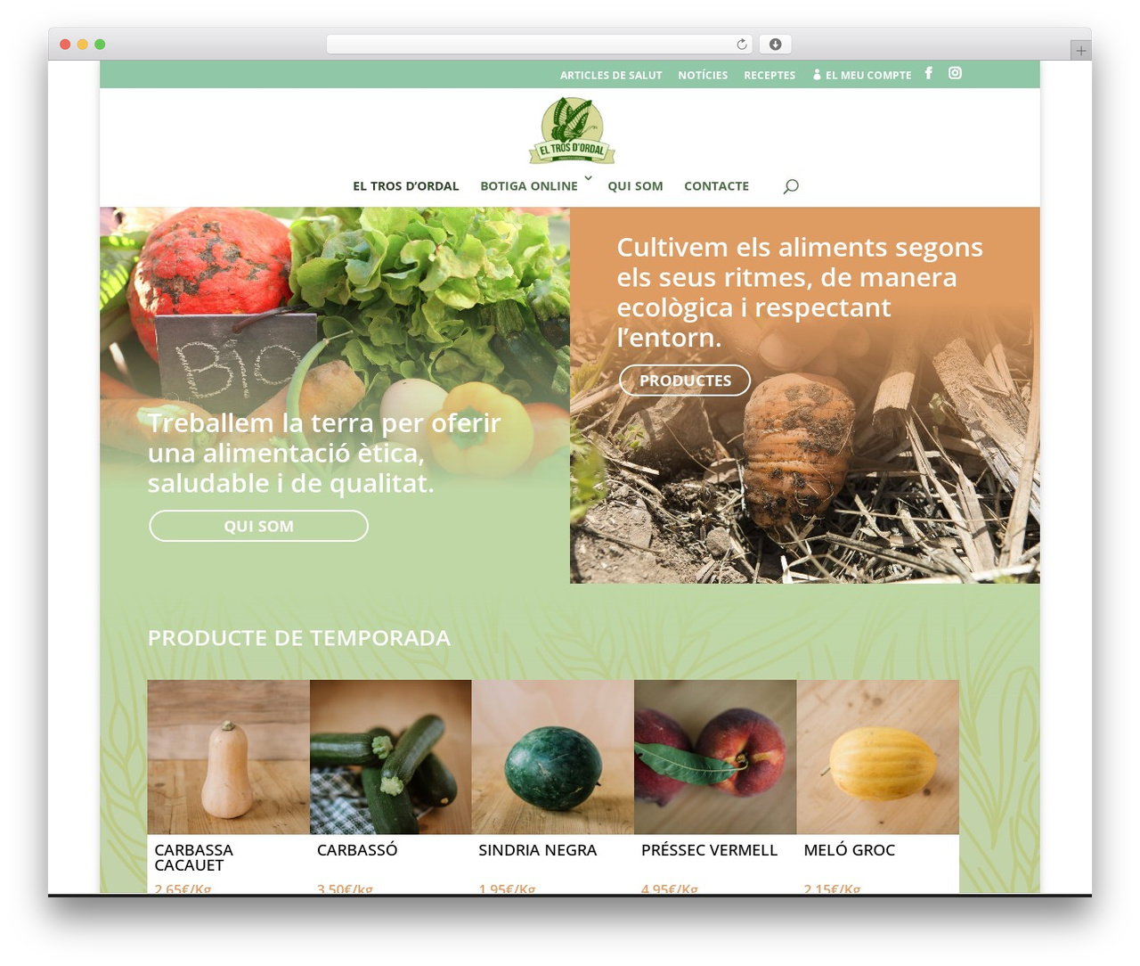 DemomentSomTres Divi WordPress theme - verdures.cat DemomentSomTres Divi WordPress theme - verdures.cat