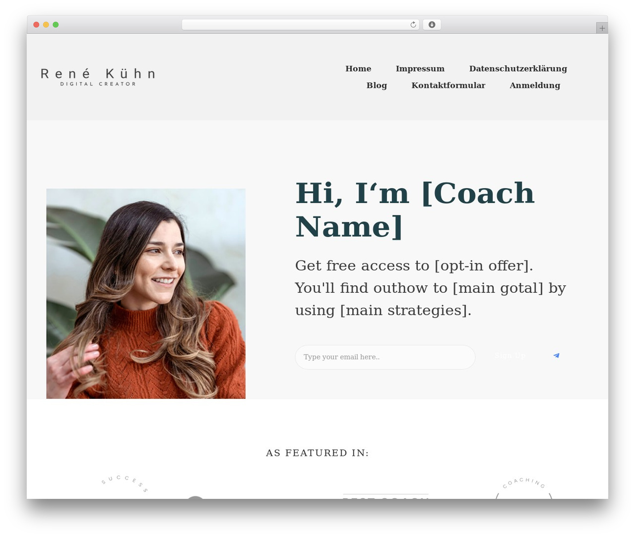 Thrive Theme Builder WP theme - renekuehn.com