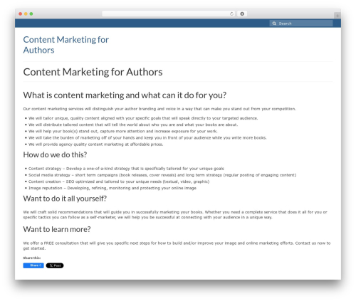 WordPress Landing Pages (landing-pages) free WordPress plugin - contentmarketingforauthors.com