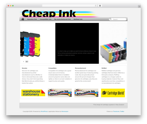 WordPress theme application - cheapink.co.nz
