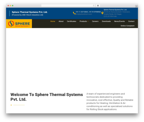 WordPress theme Grade - spheretherm.com