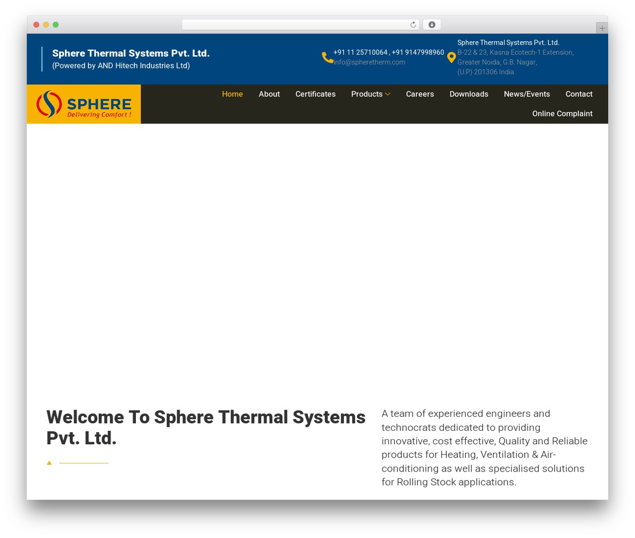 WordPress theme Grade - spheretherm.com